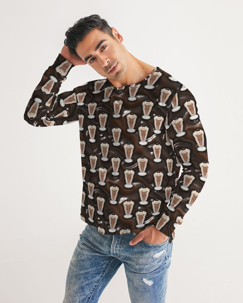 Chocolate Milkshake Men's All-Over Print Long Sleeve Tee