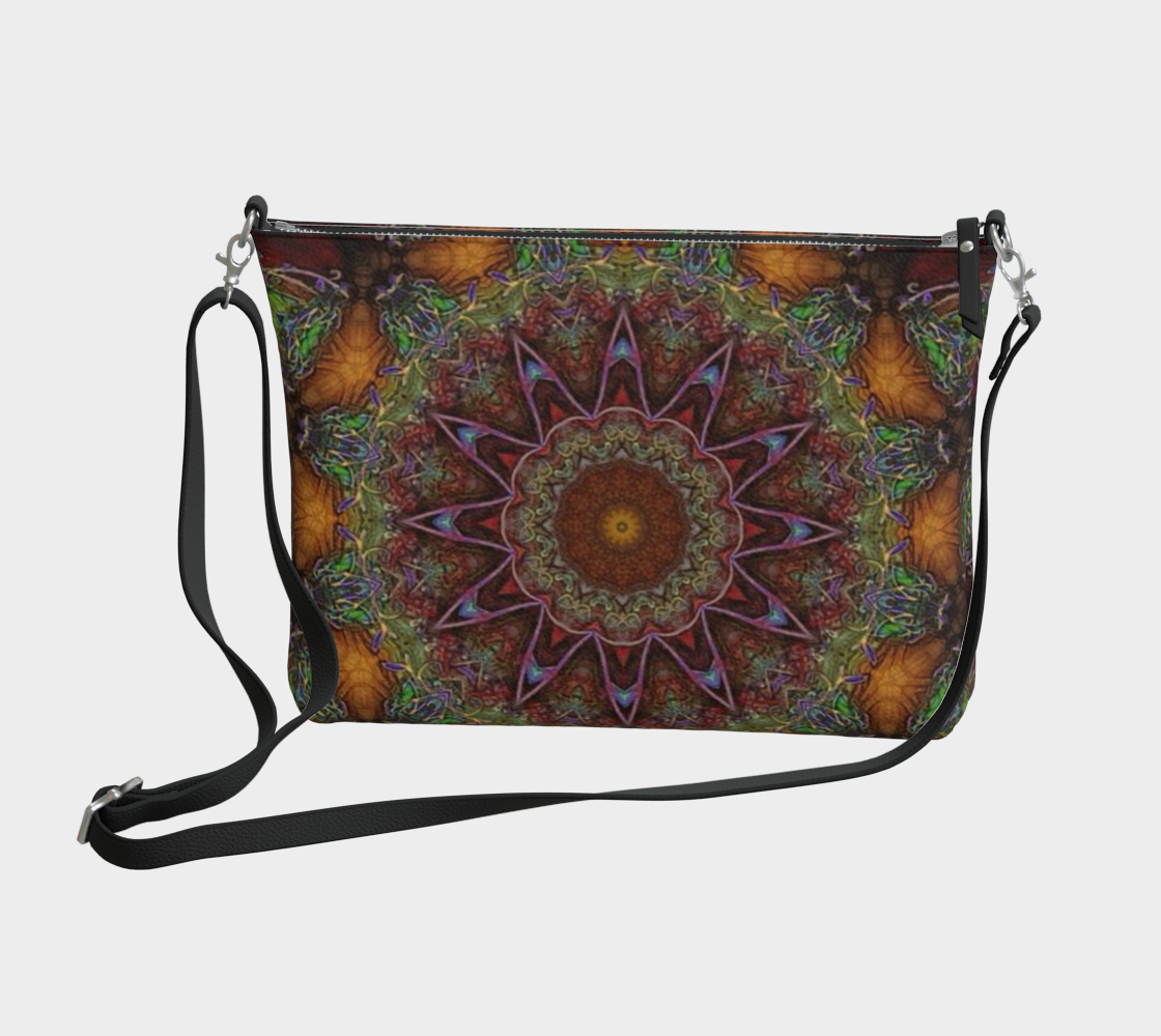 Earthy Kaleidoscope Vegan Crossbody Purse