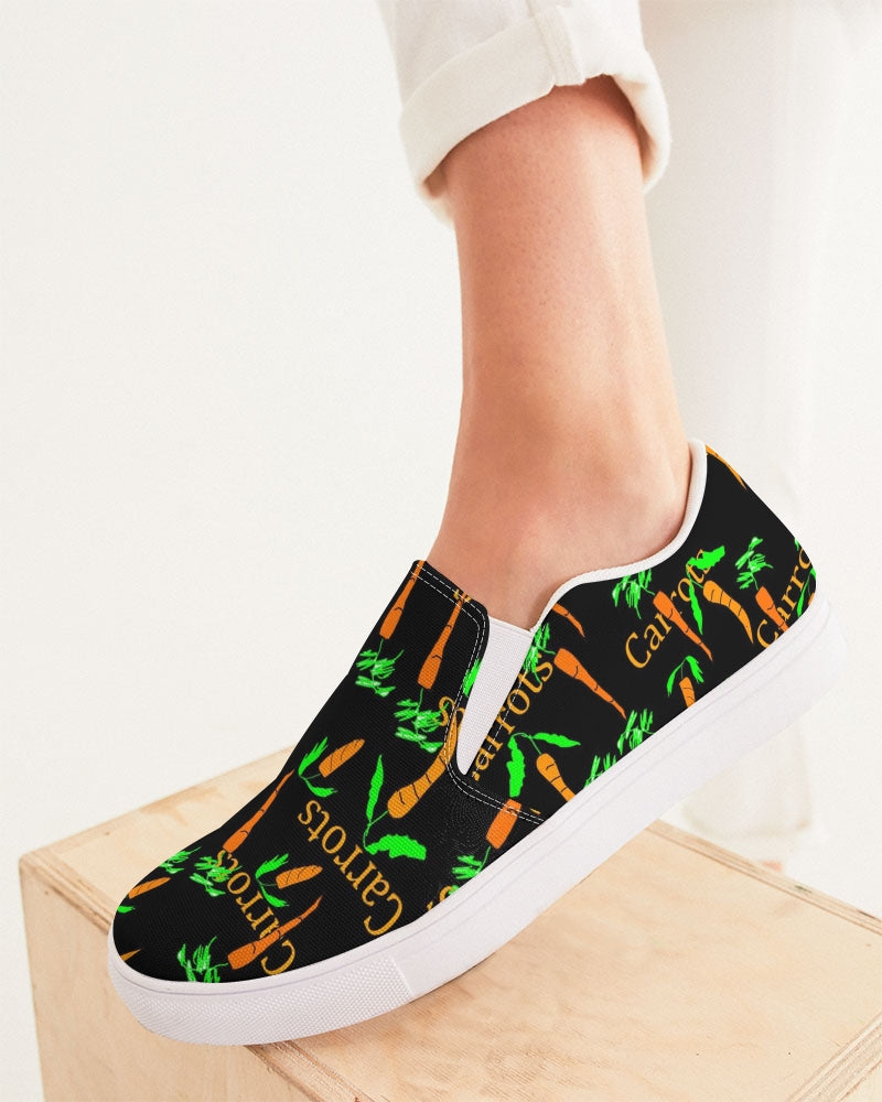 Carrots Pattern Women's Slip-On Canvas Shoe