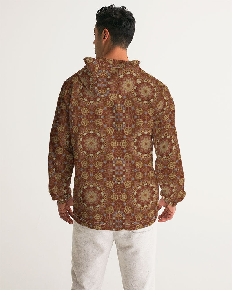 Checkered Star Geometry Men's All-Over Print Windbreaker