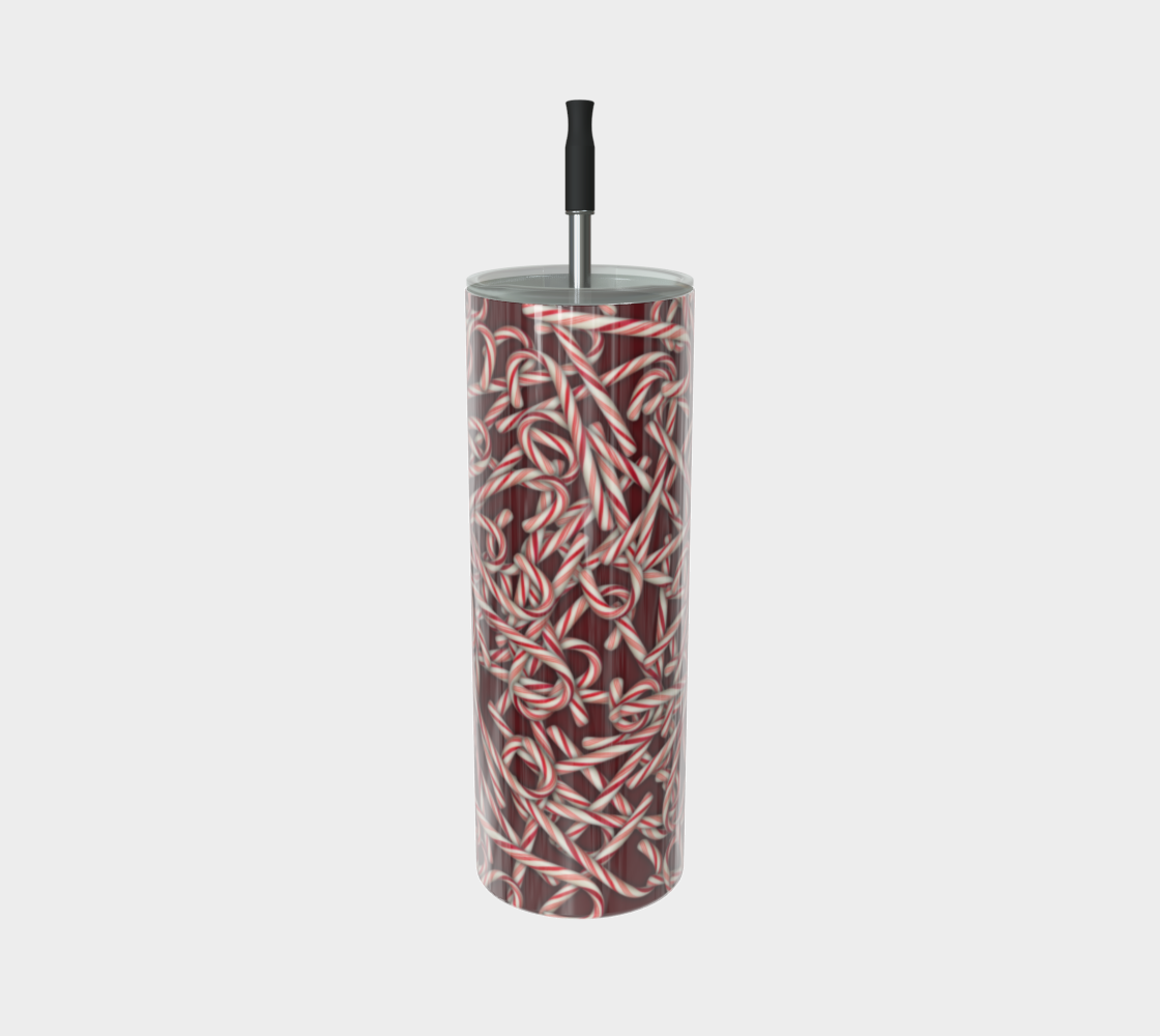 Candy Cane Pattern Stainless Steel Tumbler