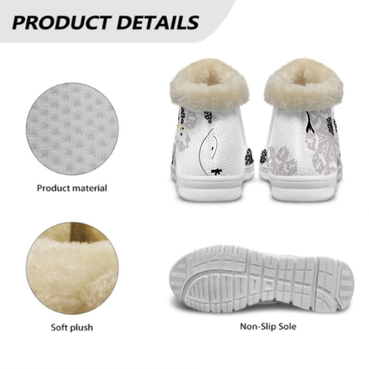 Snow Boots Snowman Pattern