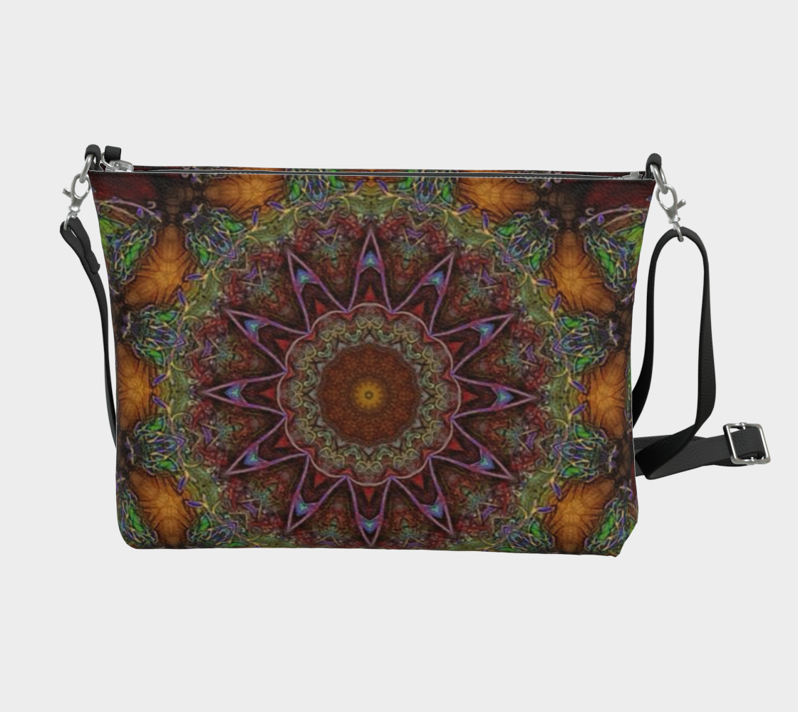 Earthy Kaleidoscope Vegan Crossbody Purse