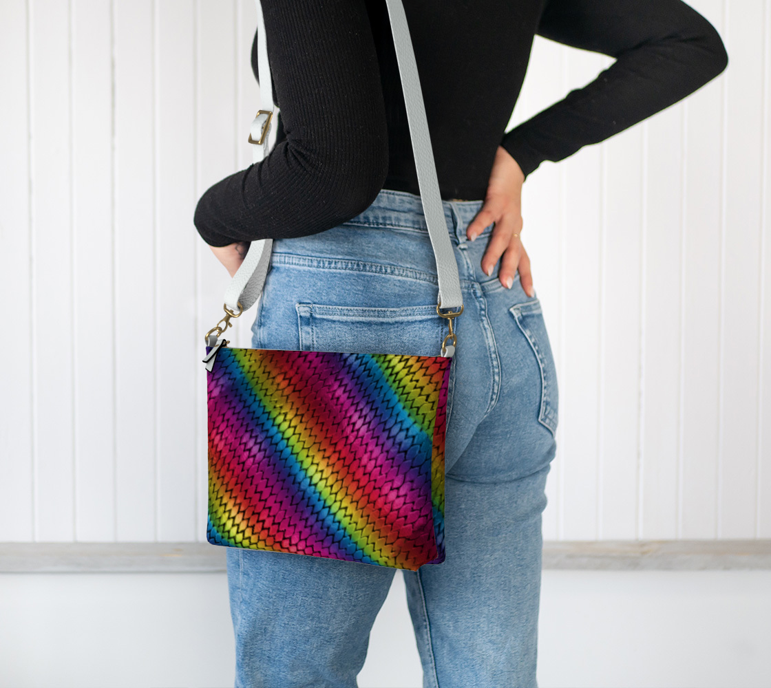 Rainbow Dragon Scales Vegan Crossbody Purse