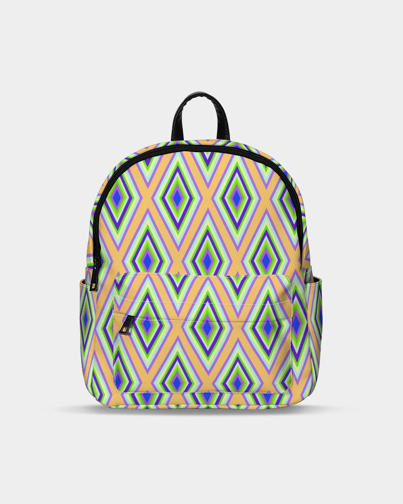 Colorful Diamonds Variation 1 Mini Canvas Backpack