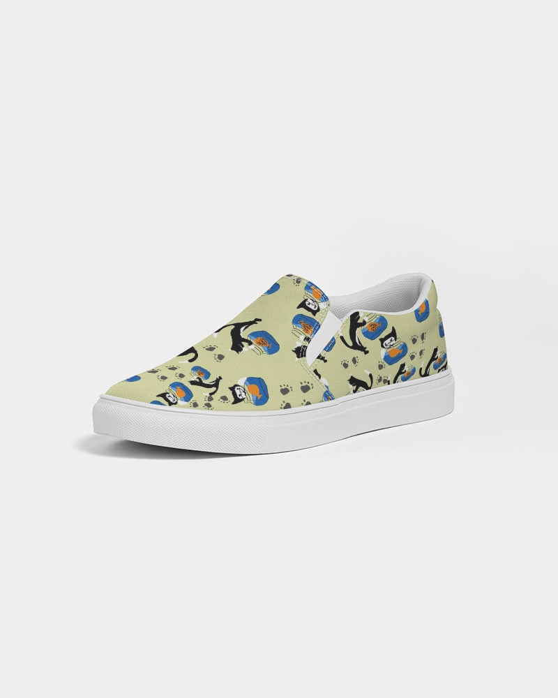 Cat and a Fishbowl Women's Slip-On Canvas Shoe
