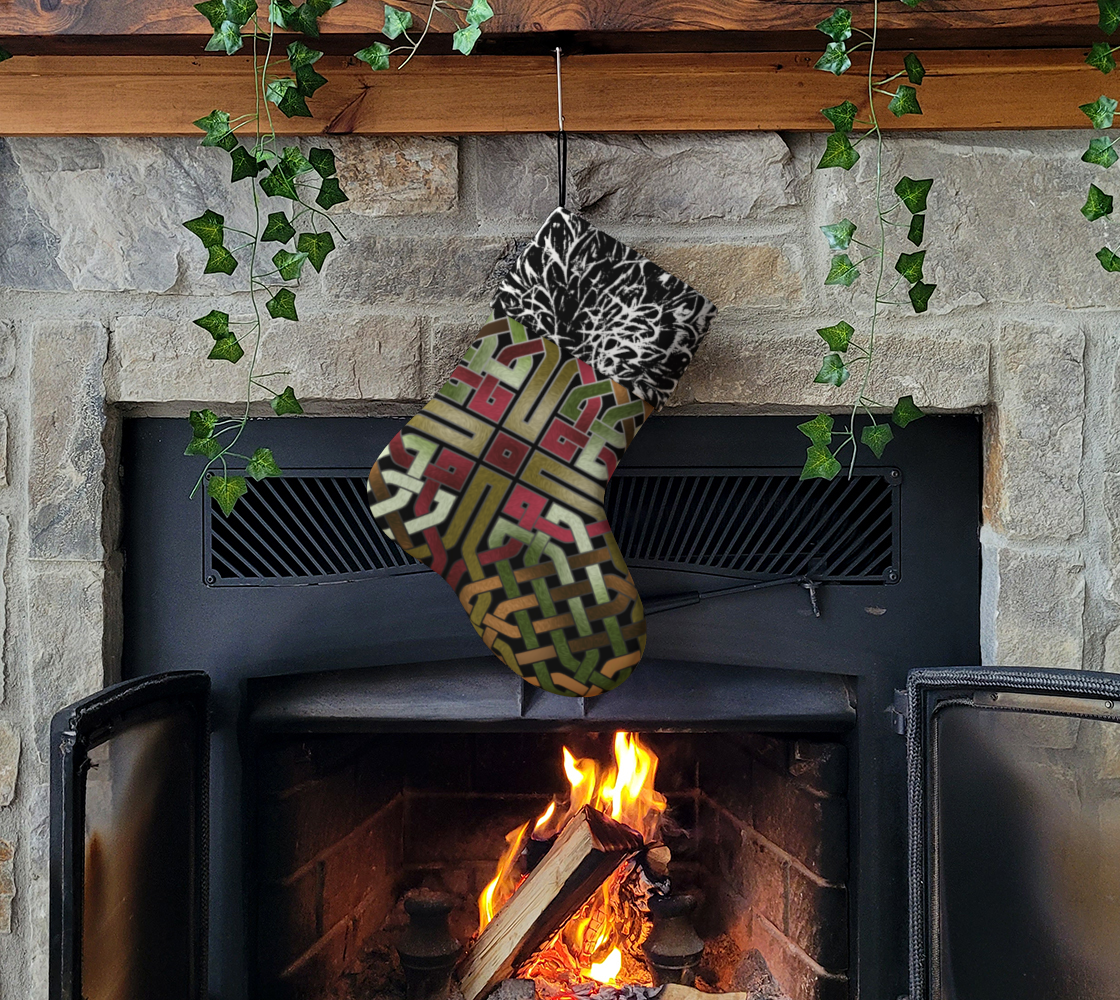 Earthtone Celtic Knot Christmas Stocking