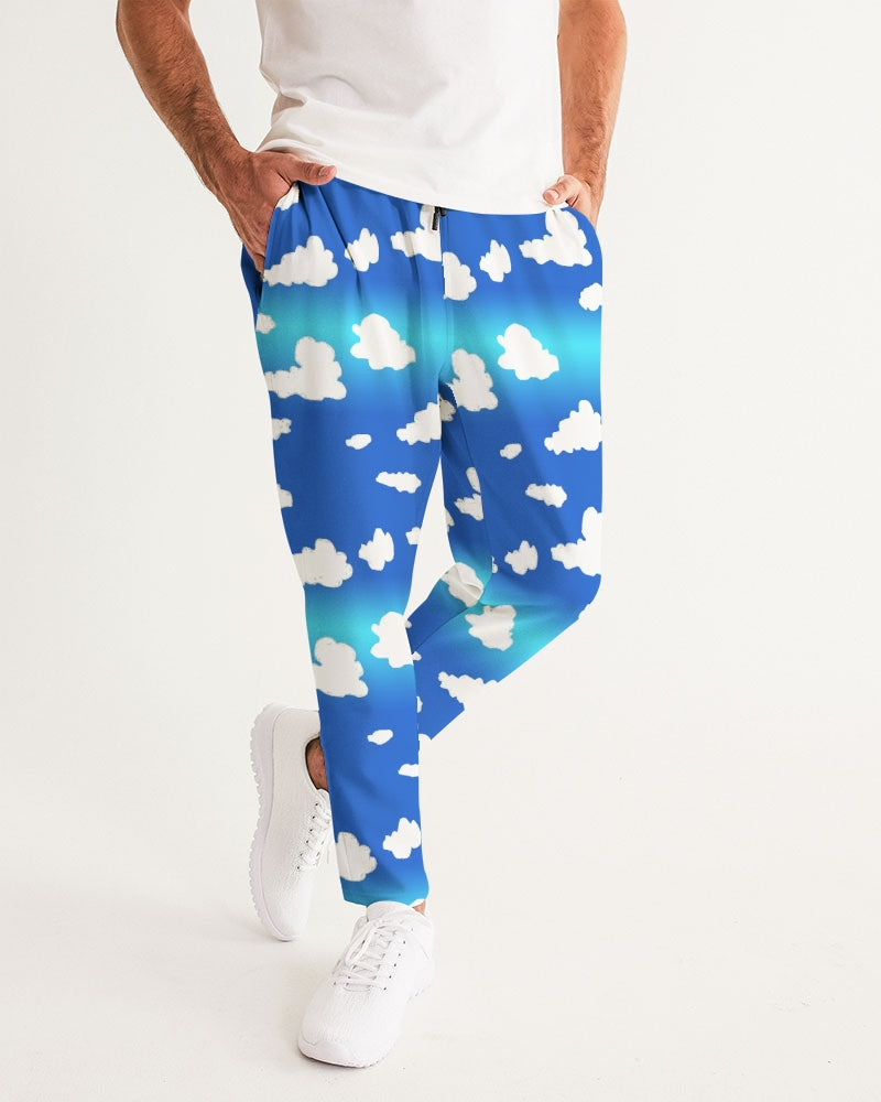 Clouds Pattern Men's All-Over Print Joggers