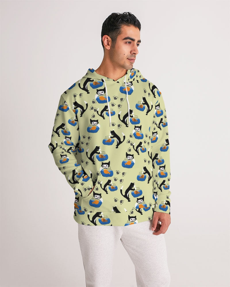 Cat and a Fishbowl Men's All-Over Print Hoodie