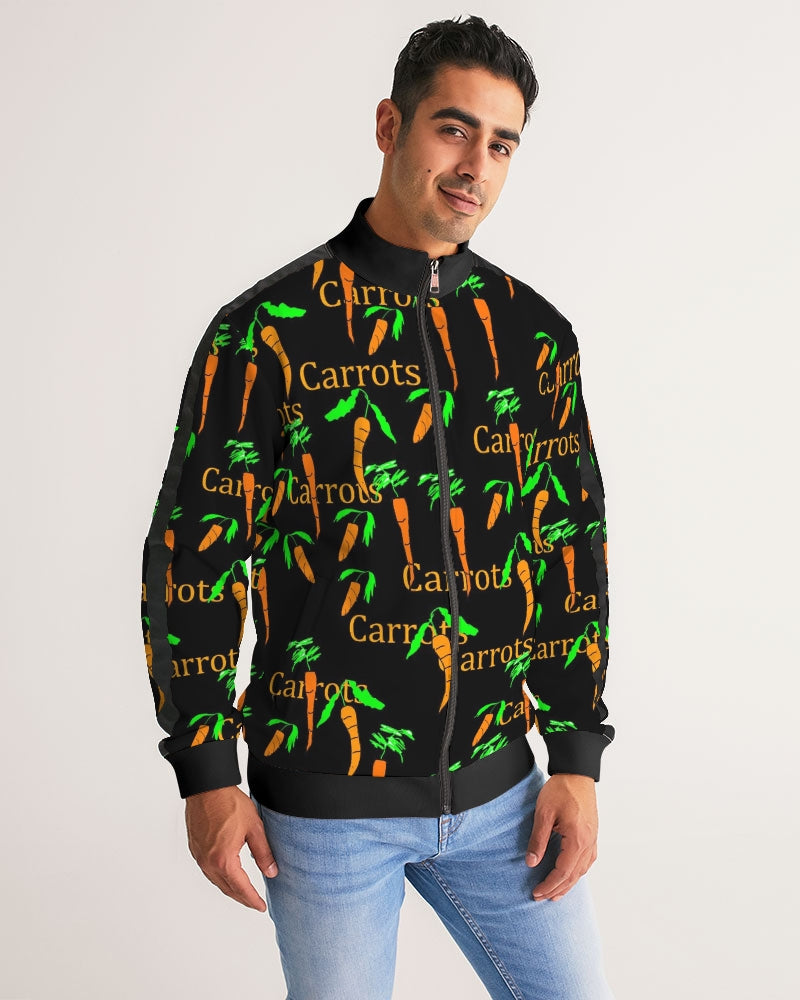 Carrots Pattern Men's All-Over Print Stripe Sleeve Track Jacket