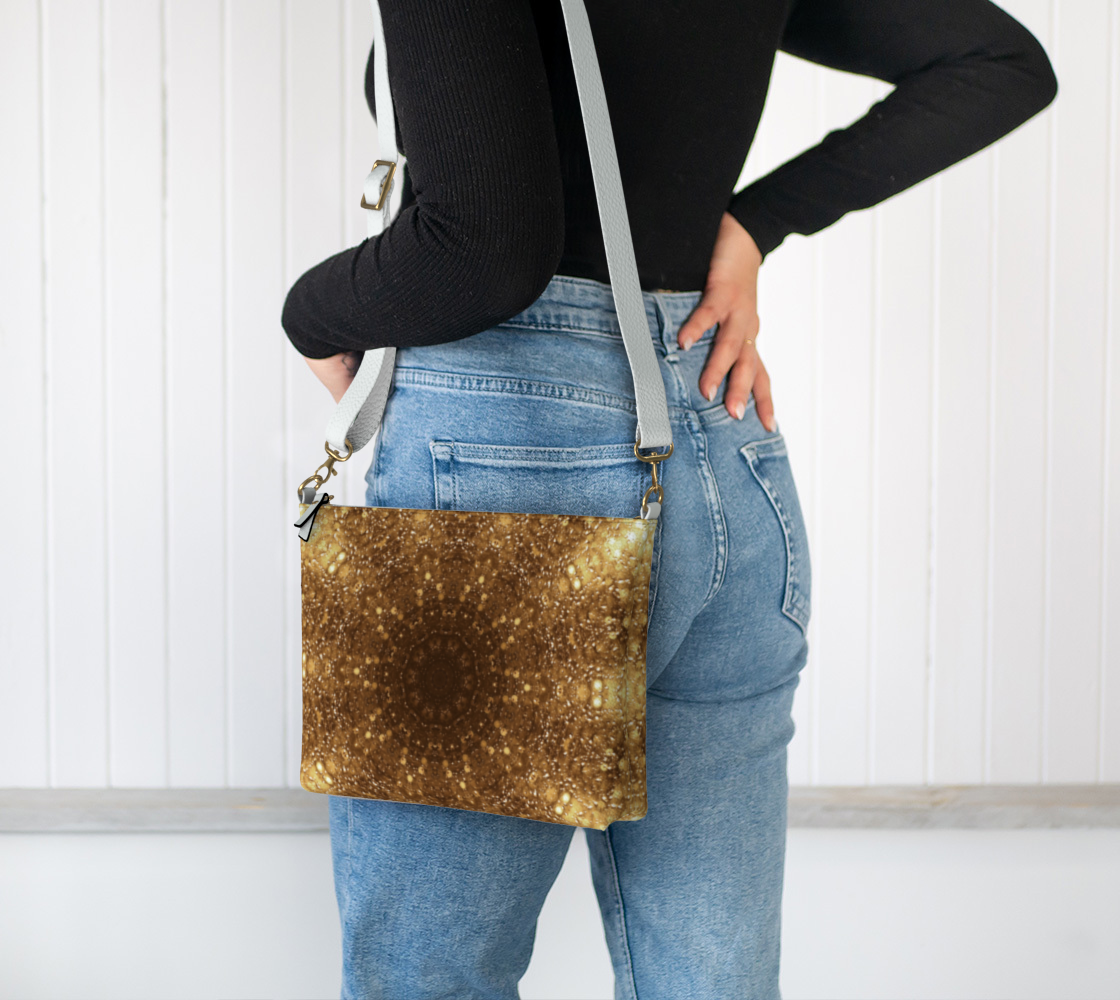 Gold Kaleidoscope Vegan Crossbody Purse