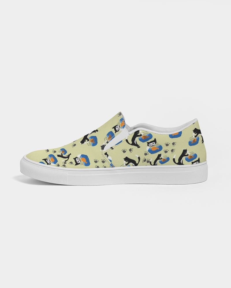 Cat and a Fishbowl Women's Slip-On Canvas Shoe