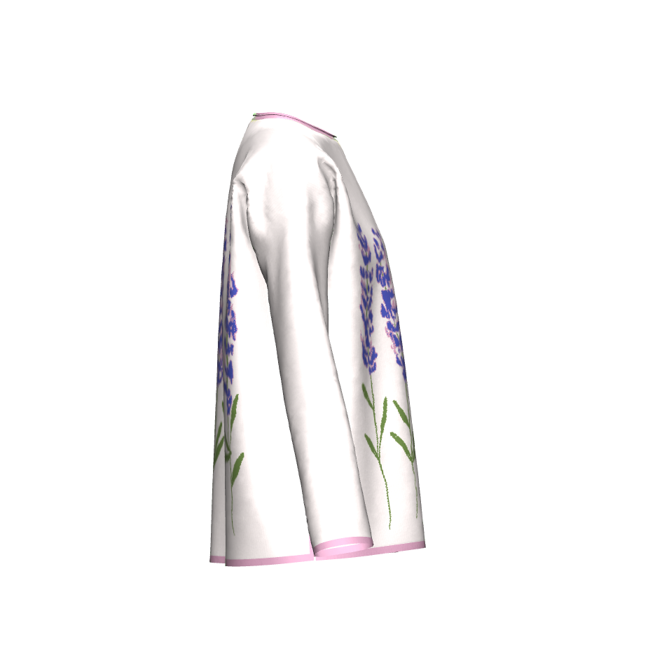 Lavender Flowers Drawing Sweater