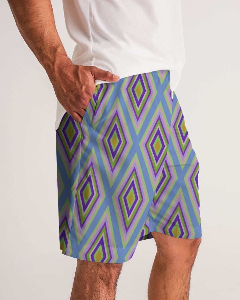 Colorful diamonds Variation 2 Men's All-Over Print Jogger Shorts