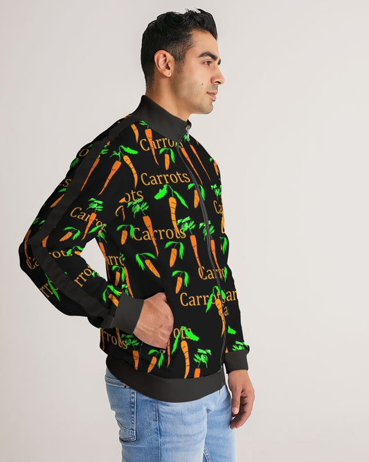 Carrots Pattern Men's All-Over Print Stripe Sleeve Track Jacket