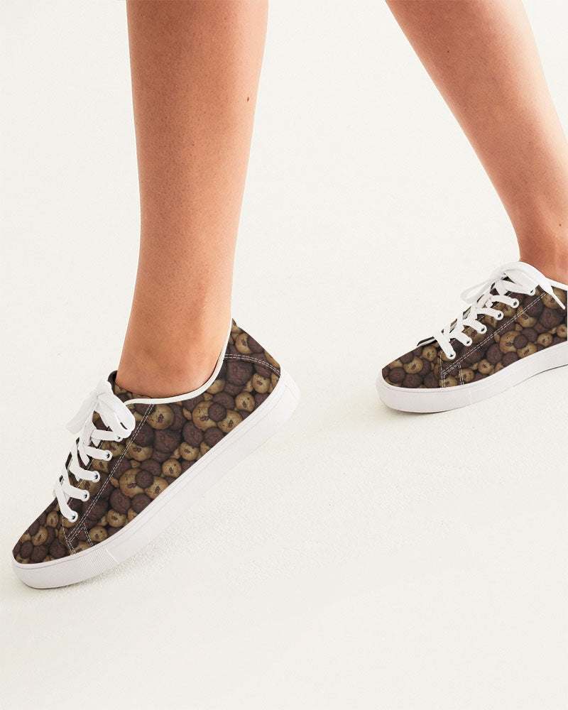 Chocolate Chip Cookies Women's Faux-Leather Sneaker