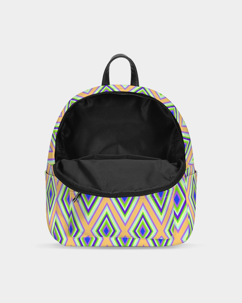 Colorful Diamonds Variation 1 Mini Canvas Backpack