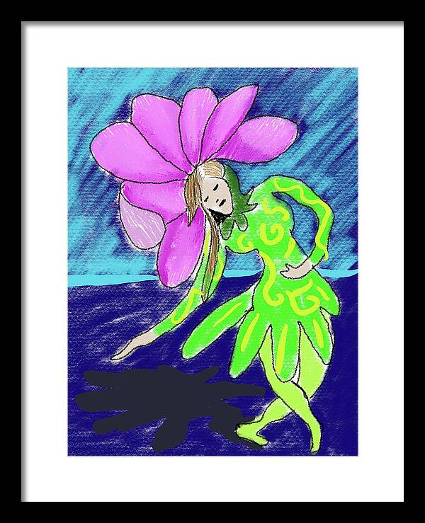 Flower Girl Dancer - Framed Print