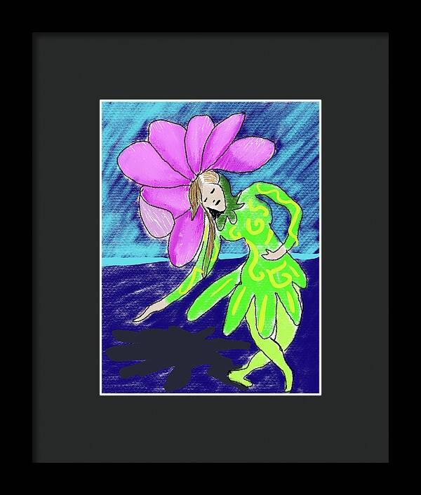 Flower Girl Dancer - Framed Print