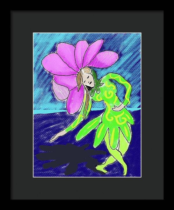 Flower Girl Dancer - Framed Print