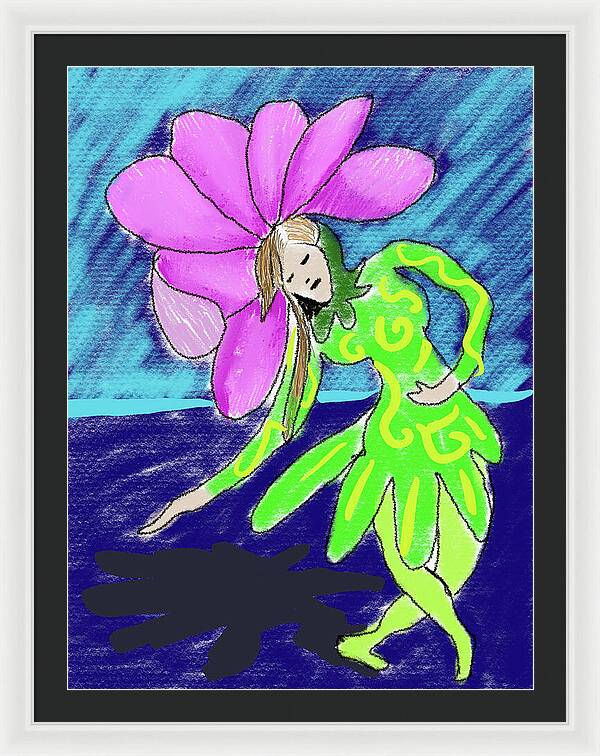 Flower Girl Dancer - Framed Print