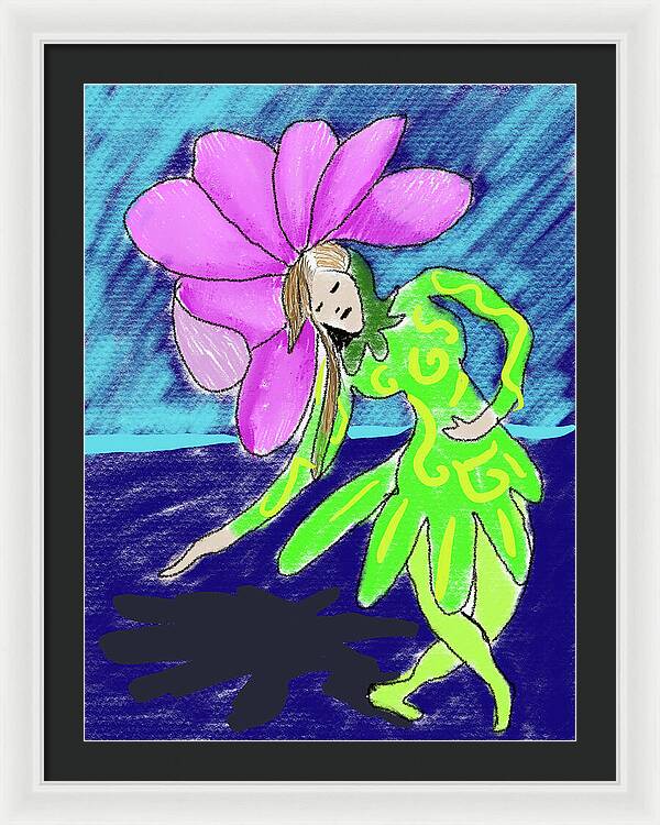 Flower Girl Dancer - Framed Print