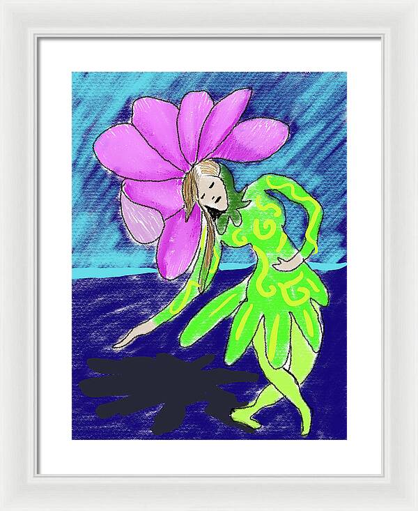 Flower Girl Dancer - Framed Print