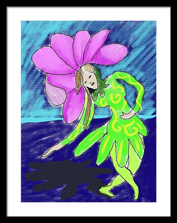 Flower Girl Dancer - Framed Print