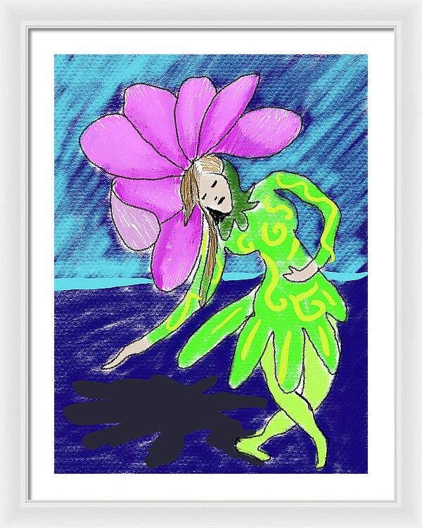 Flower Girl Dancer - Framed Print