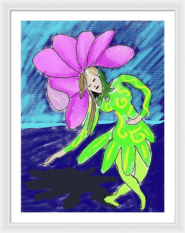 Flower Girl Dancer - Framed Print