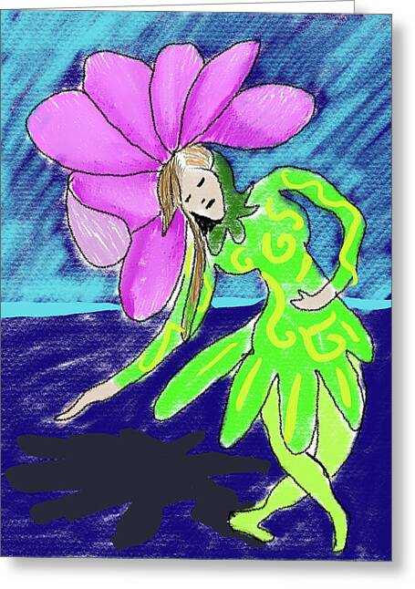 Flower Girl Dancer - Greeting Card