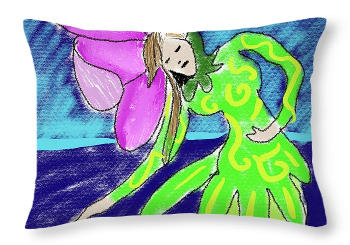 Flower Girl Dancer - Throw Pillow