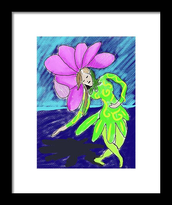 Flower Girl Dancer - Framed Print