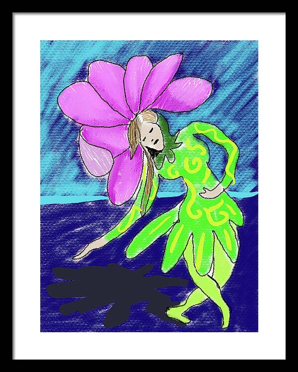 Flower Girl Dancer - Framed Print