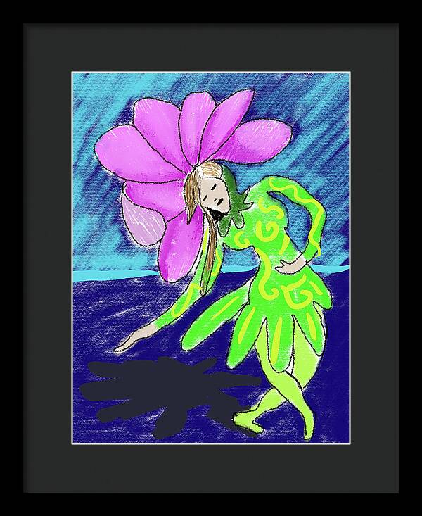 Flower Girl Dancer - Framed Print