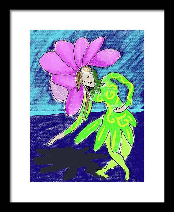 Flower Girl Dancer - Framed Print