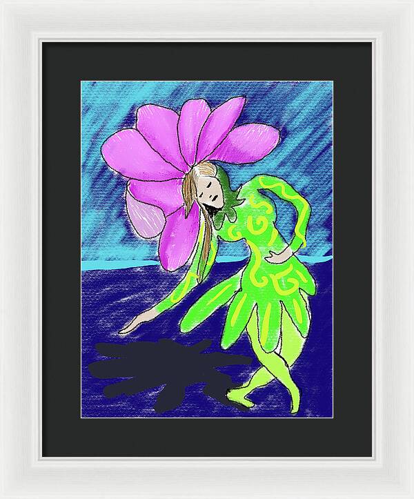 Flower Girl Dancer - Framed Print