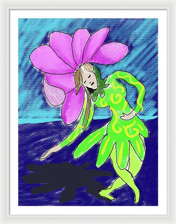 Flower Girl Dancer - Framed Print