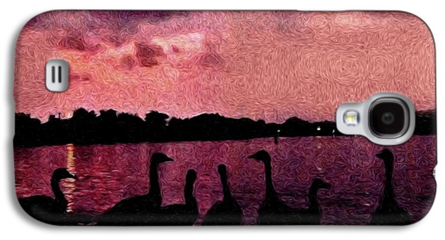 Geese At Sunset - Phone Case