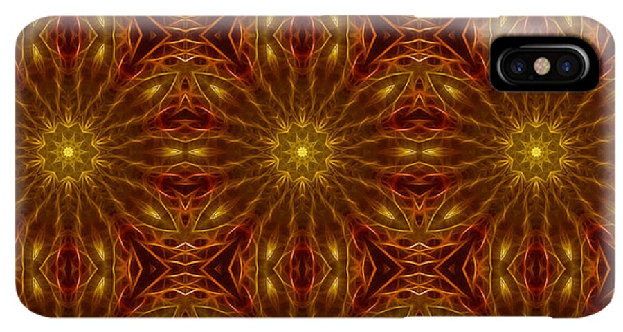 Gold Red Star Kaleidoscope - Phone Case