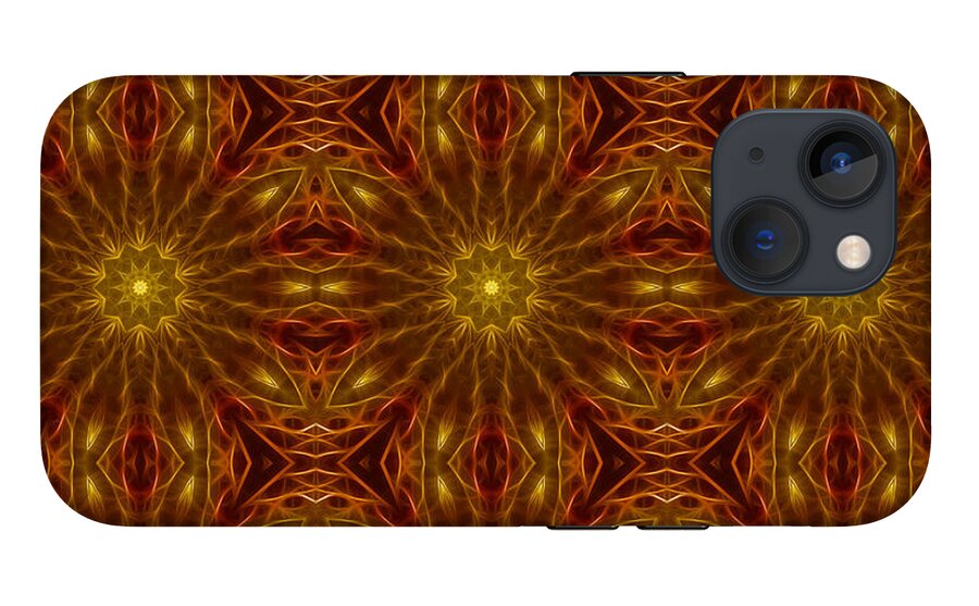 Gold Red Star Kaleidoscope - Phone Case