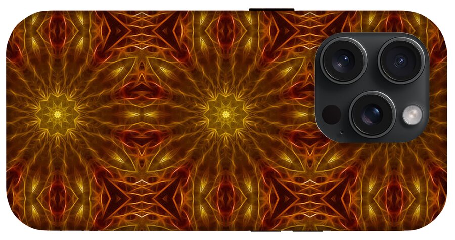 Gold Red Star Kaleidoscope - Phone Case