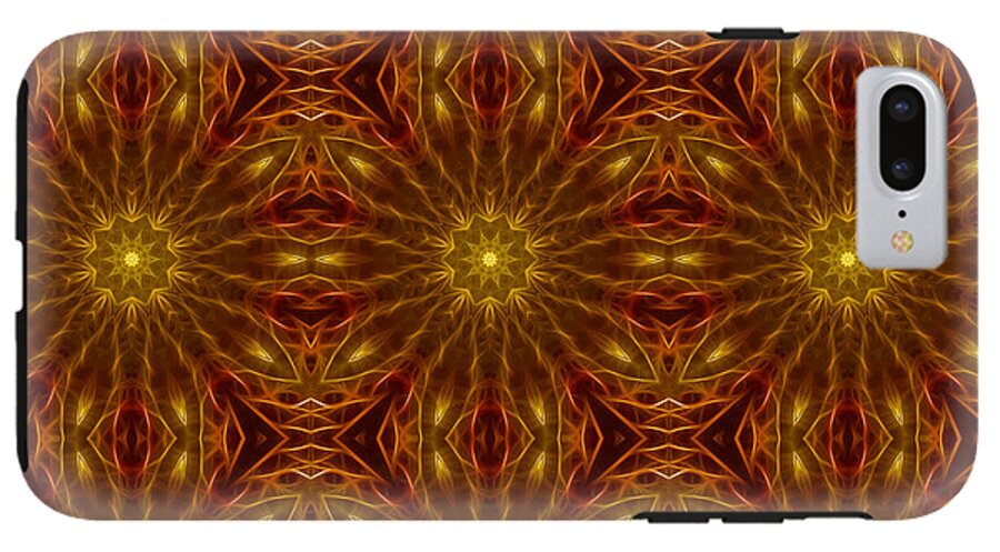 Gold Red Star Kaleidoscope - Phone Case