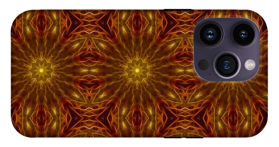 Gold Red Star Kaleidoscope - Phone Case