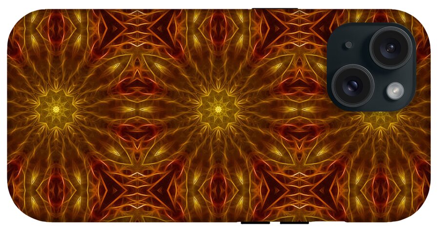 Gold Red Star Kaleidoscope - Phone Case