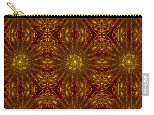 Gold Red Star Kaleidoscope - Zip Pouch