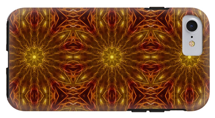 Gold Red Star Kaleidoscope - Phone Case