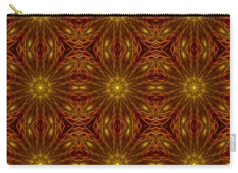 Gold Red Star Kaleidoscope - Zip Pouch