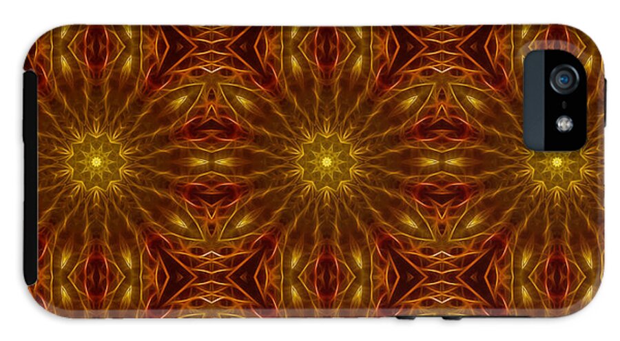 Gold Red Star Kaleidoscope - Phone Case