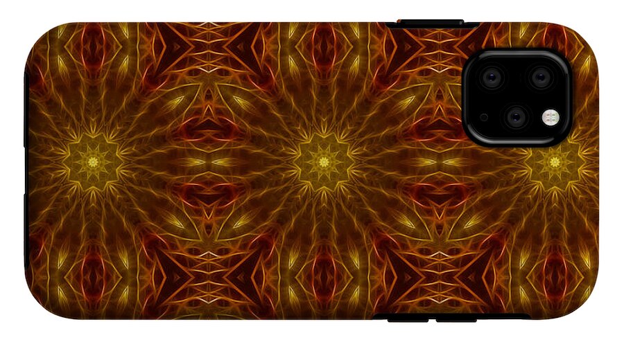 Gold Red Star Kaleidoscope - Phone Case